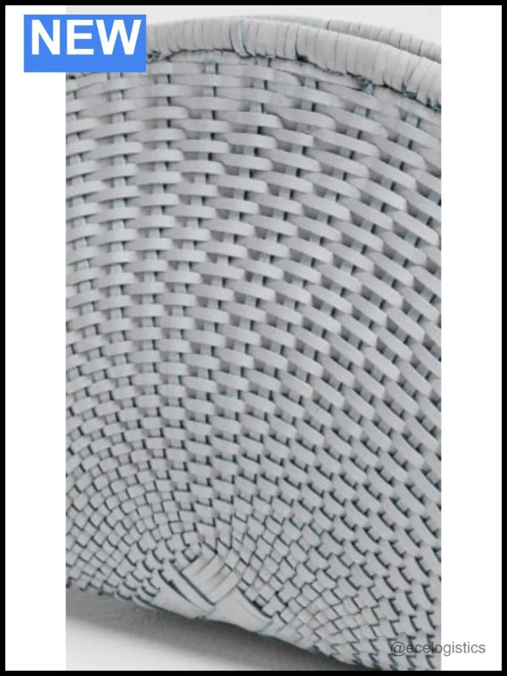 Woven Straw Clutch Handbag Zip Top Semi-Circular